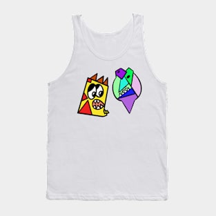 Bright Geometric Characters Tank Top